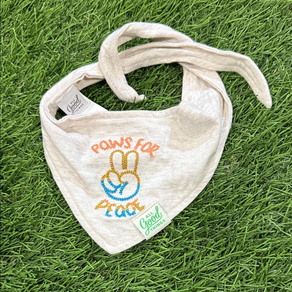 All good Things Pet Bandana - Paws For Peace